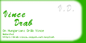 vince drab business card